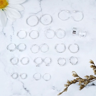 รวมแบบต่างหูห่วง ต่างหูเงินแท้92.5% ต่างเงินแท้ขนาดกระทัดรัด…