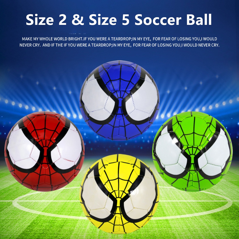 ลูกฟุตบอล Spiderman ไซซ์ 2 ขนาด 5 สําหรับเด็ก และผู้ใหญ่ 1 ชิ้น
