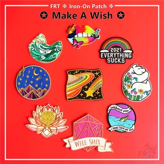 ☸ Make A Wish Iron-On Patch ☸ 1Pc Beautiful  Life DIY Sew on Iron on Badges Patches