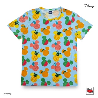 เสื้อแตงโม (SUIKA) - เสื้อยืด Disney  FRUITASTIC MICKEY MOUSE (MK.O-003) Fresh Coco ฟ้า