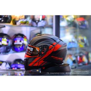 หมวกยกคาง MT model ATOM SV BLUMER MATT Black RED