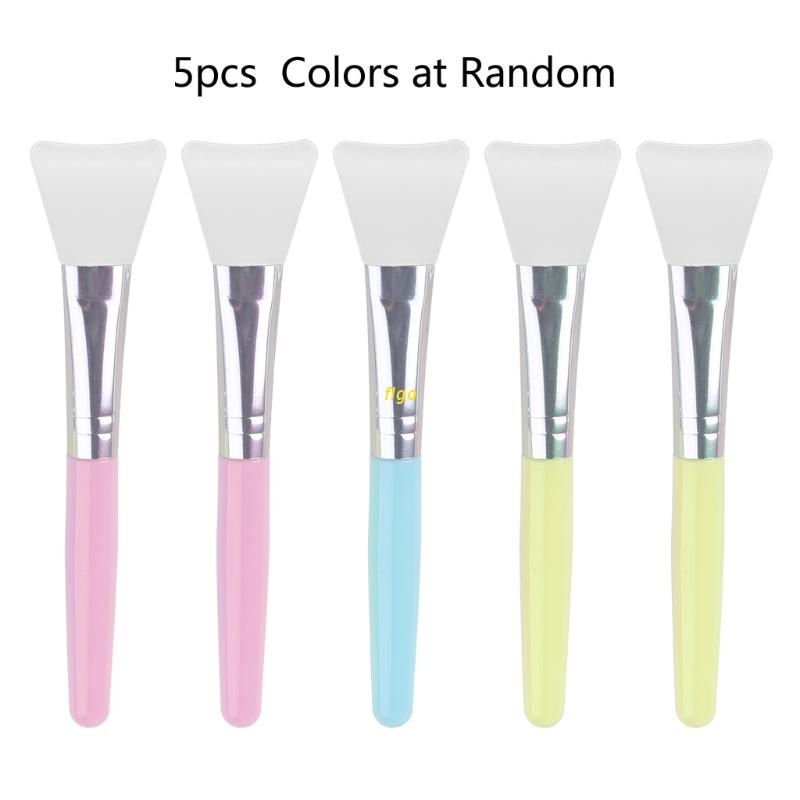 Flgo แปรงซิลิโคนเรซิ่น UV สําหรับทําความสะอาดเครื่องประดับ สุ่มสี 5 ชิ้น