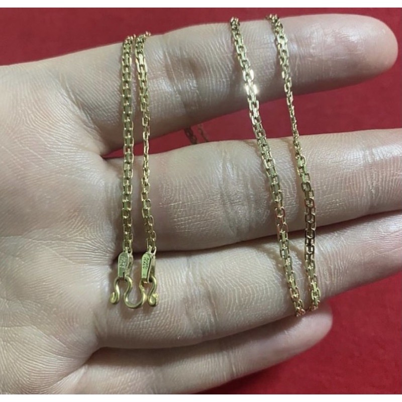 สร้อยคอทอง9k (ทอง 37.5%) ยาว 18 นิ้ว นน. 2.8g