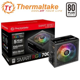 POWER SUPPLY (อุปกรณ์จ่ายไฟ) THERMALTAKE SMART RGB 700W ( 80+ ) รับประกัน 5 - Y