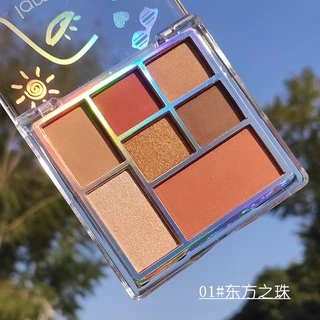 N170 Lameila พาเลทอายแชโดว์ เนื้อแมตต์ เนื้อใยไหม ประกายมุก 7 สี
