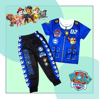 Set ชุดเซ็ตวอร์มเด็ก เสื้อแขนสั้น หรือเเขนยาว กางเกงขายาว สุดเท่ PAWpatrol