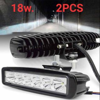 LED 18W 12v-24v LED Light Bar ไฟสปอร์ตไลท์ ติดรถมอเตอร์ไซด์ รถยนต์