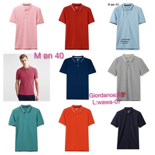 เสื้อโปโลผู้ชายแบรนด์แท้💯 size M อก 40 เสื้อPolo โปโลสีพื้น