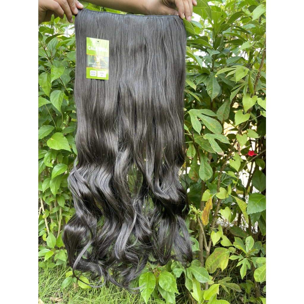 แฮร์พีช hairpiece  แฮร์พีชcalawigsราคาส่ง รหัสT700กว้าง28cmยาว70cm ชิ้นหนาพิเศษไหมด้านเหมือนผมจริง แฮร์พีชลอนปลาย