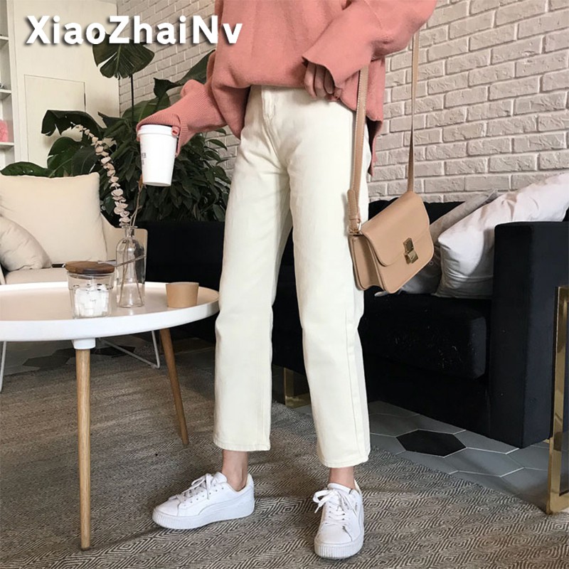 กางเกงยีนส์ XIAOZHAINV ทำให้ดูผอม สไตล์เกาหลี