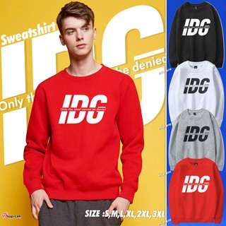 Sweatshirt เสื้อแขนยาวคอกลม ลาย IDG ผ้าสำลี สเวตเตอร์แบรนด์ IDENGO สวยๆ สไตล์ยุโรป พร้อมส่ง!!!