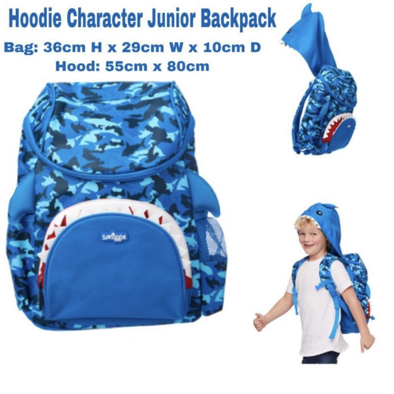 (NP: RM199.-) SMIGGLE HOODIE CHARACTER JUNIOR BACKPACK