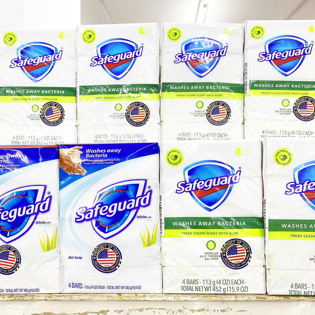 Safeguard สบู่ก้อนเซฟท์การ์ด ไวท์ แอนตี้แบคทีเรีย (สินค้าแท้ 100% นำเข้าจากอเมริกา) ขนาด 113 กรัม / 