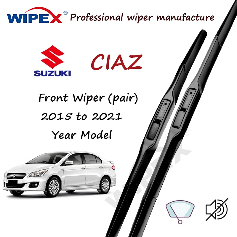 ใบปัดน้ําฝนหน้า Suzuki CIAZ 16+24 ชุด/คู่สําหรับ 2015 ถึง 2021 ปี Ciaz Car Window Wiper (แบบซิลิโคนไฮบริด) จาก wipex