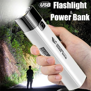 ไฟฉาย Led 18650 แบตเตอรี่ ชาร์จ USB สําหรับตั้งแคมป์ ล่าสัตว์ ขับขี่กลางคืน