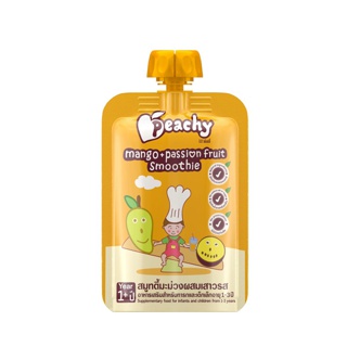 Peachy สมูทตี้สำหรับเด็กพีชชี่ รสมะม่วงผสมเสาวรส 1 ถุง (R7)100g.