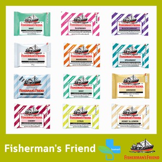 ราคาFisherman\'s Friend ฟิชเชอร์แมนส์ เฟรนด์ ลูกอมปราศจากน้ำตาล ขนาด 25 กรัม [1 ซอง] Fisherman เลือกได้ ทุกรสชาติ