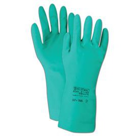 ถุงมือไนไตร ป้องกันสารเคมี หนา 18 mil (0.457 มิล) ยาว 13นิ้ว สำหรับงานหนัก (Heavy Duty Gloves) (1คู่)