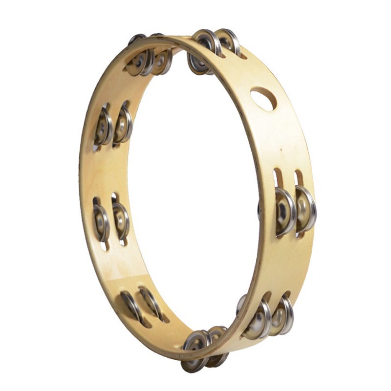 1pcs แทมมารีน ไม้ 10นิ้ว เคลือบกันน้ำ แทมบูรินไม้อย่างดี Tambourine แทมโบริน แทมโบรีนไม้ แทมบูรีน 10 นิ้ว