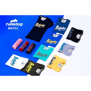 rudedog T-shirt เสื้อยืดแขนสั้น รุ่นวาฟเฟิล (Waffle) แฟชั่น คอกลม ลายสกรีน ผ้าฝ้าย cotton ฟอกนุ่ม ไซส์ M L XL (ผู้ชาย)