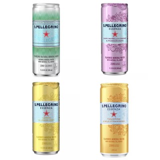 (แพ็ค 3 กระป๋อง) San Pellegrino ซานเพลลีกรีโน เครื่องดื่มน้ำแร่อัดก๊าซ ขนาด 330 มล. โดดเด่นด้วยกลิ่นรสผลไม้เข้มข้น