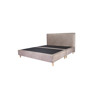 เตียงนอน ฐานเตียง+หัวเตียง โครงไม้เต็งเสริมไม้อัด 6ฟุต 5ฟุต 3ฟุตครึ่ง (ไม่รวมที่นอน)NEW YORK+ Bedding Frame | Premium PU