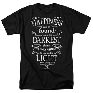 เสื้อยืดพิมพ์ลายเสื้อยืดNewest Fashion O Neck cotton tshirt Harry Potter Dumbledore sportwear tee Happiness Quote Best G