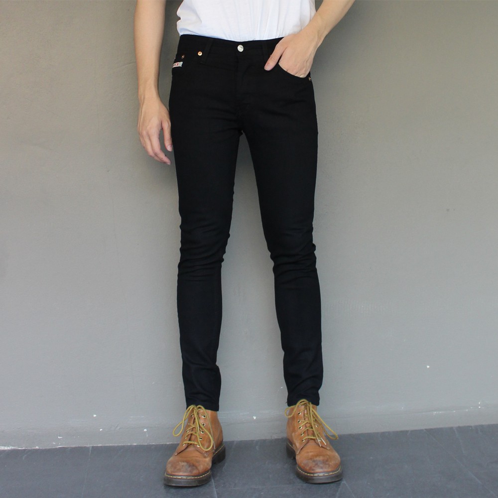 ใส่โค้ด GDZDEC1 ลด 15% Golden Zebra Jeans กางเกงยีนส์ชายเอวผ้ายืดขากระบอกสีน้ำเงินไซส์เล็กไซส์ใหญ่(เอว28-44)