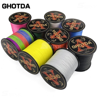 Ghotda 18-80LB ถักเปียสาย4เส้น PE พลังอำนาจญี่ปุ่น M ultifilament PE มากถักสายตกปลาสาย1000เมตร500เมตร3