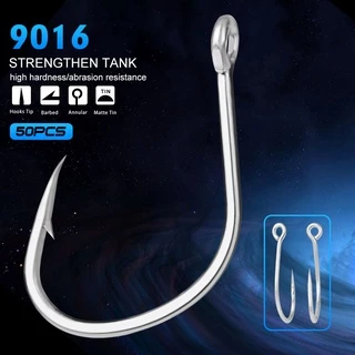 [พร้อมส่ง] ตะขอดีบุก เนื้อแมตต์ 1/0 สําหรับตกปลาน้ําเค็ม 20 ชิ้น ตะขอเบ็ดตกปลา เหล็กคาร์บอน ความแข็งแรงสูง