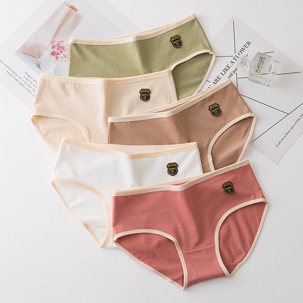 สินค้าพร้อมส่างจากไทย💥LoveIs Bra💥 (N305)  กางเกงชั้นในผ้า COTTON 100% สีพื้น EARTH โทน สําหรับผู้หญิง