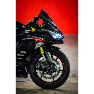 สติ๊กเกอร์แร็ปโช๊ค ZX25R/ZX6R/ZX10R สติ๊กเกอร์ติดโช๊คหน้า