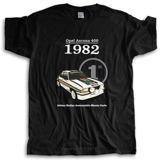 เสื้อยืดโอเวอร์ไซส์เสื้อยืดผ้าฝ้าย พิมพ์ลายรถยนต์แรลลี่ Opel Ascona 1982 1982 198 XS-4XL 5XL 6XL ของขวัญวันเกิดS-3XL