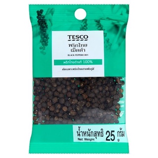 🔥D - day!! เทสโก้ เอฟเวอรี่ เดย์ แวลู พริกไทยเม็ดดำ 25กรัม Tesco Everyday Value Black Peppercorns 25g