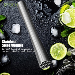 EPOCH Durable Cocktail Muddler DIY Bar Tool Wine Mixing Stick Ice Crusher Stirrer Stainless Steel Crushed Drink Barware Crushing Hammer/Multicolor