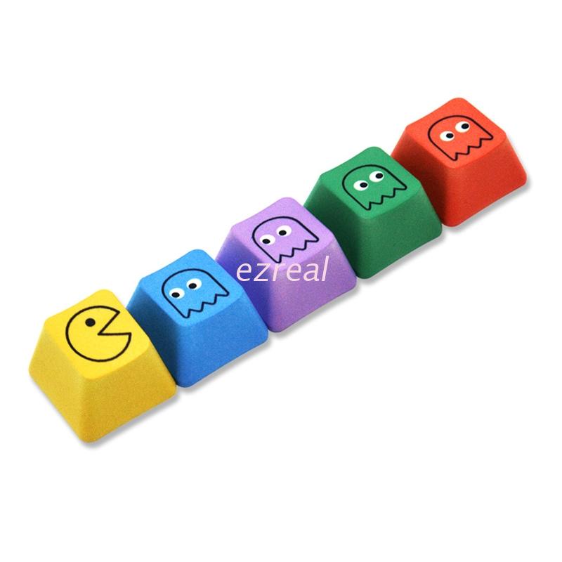 Ez ชุดปุ่มกดคีย์บอร์ด Oem Pbt 5 คีย์ Cmyk ลายการ์ตูนย้อมสี สําหรับคีย์บอร์ด Mechanical
