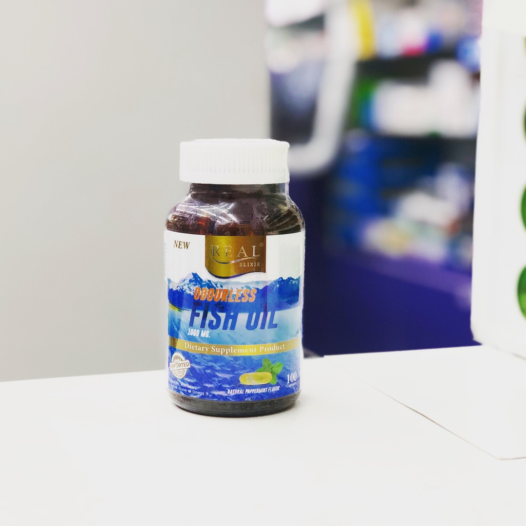 REAL ELIXIR ODOURLESS FISH OIL 100 เม็ด