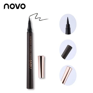 5188(ตัวใหม่ /ของแท้) โนโว novo black fluent eyeliner อายไลน์เนอร์ ชนิดปลายพู่กัน (สีดำ)
