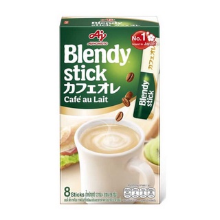 AGF Blendy Stick Mixed Coffee AuLait 8pcs. เอจีเอฟ เบรนดี้ สติ๊ก มิกซ์ คอฟฟี่ โอเล  8 ซอง