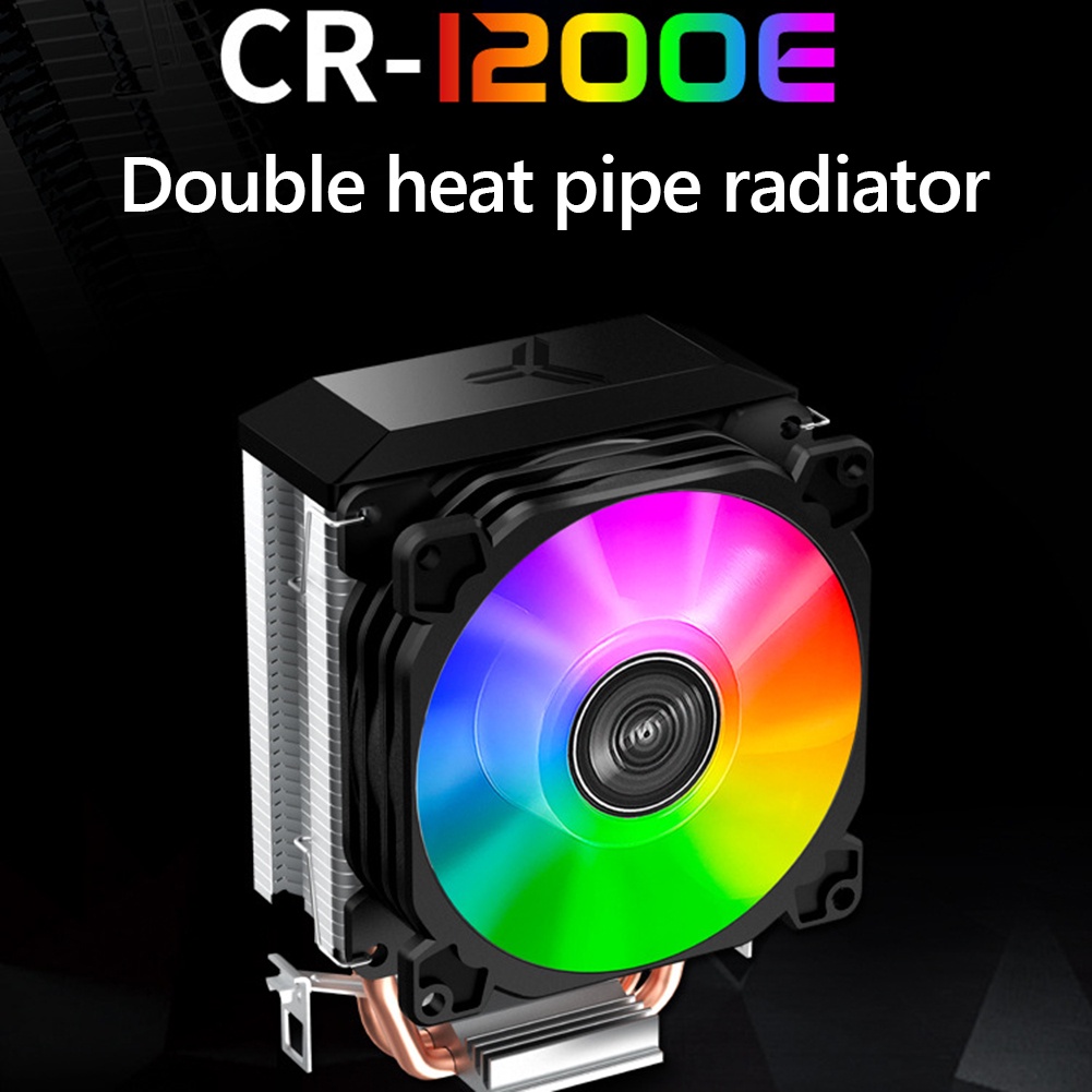 Jonsbo CR1200E 9cm CPU Cooler 2 Copper Heat Pipe Tower RGB 3Pin Cooling ...