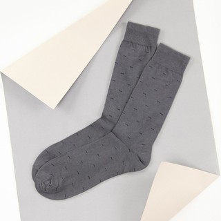 CROCODILE GREY SOCKS WITH DASH DETAILS ถุงเท้าข้อยาว