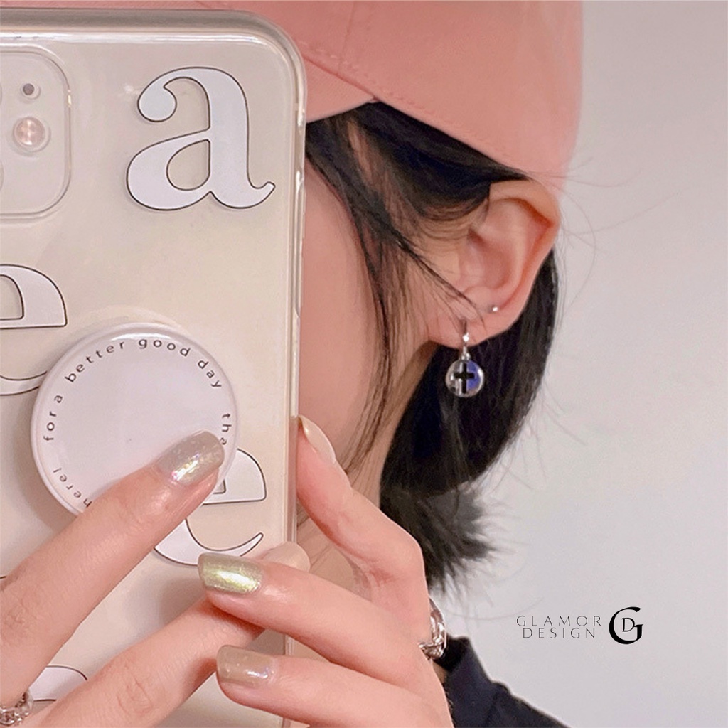 GLAMOR✨ต่างหูไม้กางเขน CROSS ของขวัญ Valentine ต่างหูเงินแท้ ต่างหูเพชร cz ต่างหูแฟชั่น ตุ้มหูเงินแท้ ต่างหูผู้หญิง