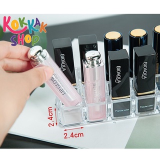 (ก๊อกแก๊ก) ชั้นวางเครื่องสําอาง ชั้นวางลิปสติก COSMETIC ORGANIZER กล่องใส่ลิปสติก 12 ช่อง