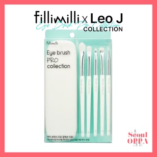 [FilliMilli X Leo J] Eye Brush Pro Collection 5 Types Set ชุดแปรงแต่งหน้า เซ็ตแปรงแต่งตา อายแชโดว์ Eyebrow Eyeshadow Brush Eye Makeup Brush Set Bag Tools