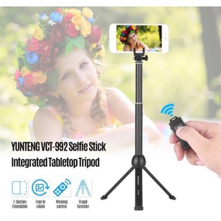 YUNTENG VCT-992 7 ส่วน Wireless Remote Selfie Stick แบบบูรณาการขาตั้งกล้องโทรศัพท์รีโมทคอนโทรลสำหรับสมาร์ทโฟนส่วนใหญ่