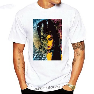 【สไตล์ฮาราจูกุ】ใหม่ เสื้อยืด ผ้าฝ้าย 100% พิมพ์ลาย Amy Winehouse Jazz Music Singer สีดํา สําหรับผู้ชาย LHZYS-5XL