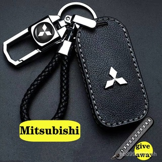 MITSUBISHI 【Ax·safe】เคสกุญแจรถยนต์ แบบหนัง กันน้ํา สําหรับ Mirage Xpander Outlander phev Montero sport พวงกุญแจรถยนต์ พวงกุญแจ อุปกรณ์แต่งรถยนต์ พวงกุญแจรถ ซองใส่กุญแจรถ ซองใส่กุญแจรถ