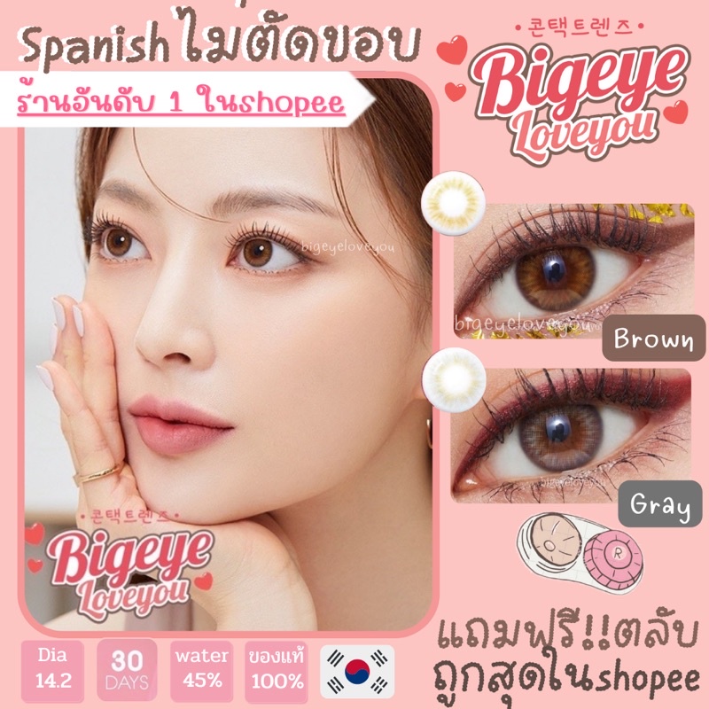 คอนแทคเลนส์ Spanish Brown / Gray (Gaezz Secret/Montra) ขนาดมินิ