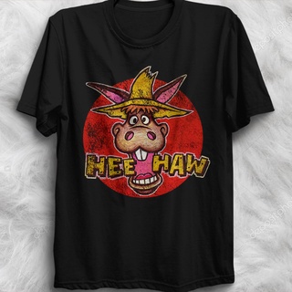 เสื้อยืดคอกลมเสื้อยืด พิมพ์ลาย Hee Haw American tv show country Music Buck Owens And Roy Clark สไตล์ฮิปสเตอร์S-4XL