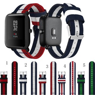 For Huami Amazfit Bip BIT Lite Youth นาฬิกาข้อมือสายไนล่อนคล้องข้อมือ 20 มม.